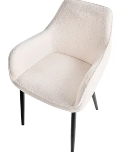 Set di 2 sedie da pranzo ALDEN Bouclé Bianco