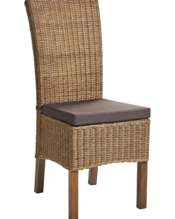 Set di 2 sedie da pranzo ANDES Rattan Marrone