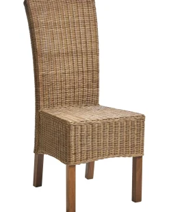 Set di 2 sedie da pranzo ANDES Rattan Marrone