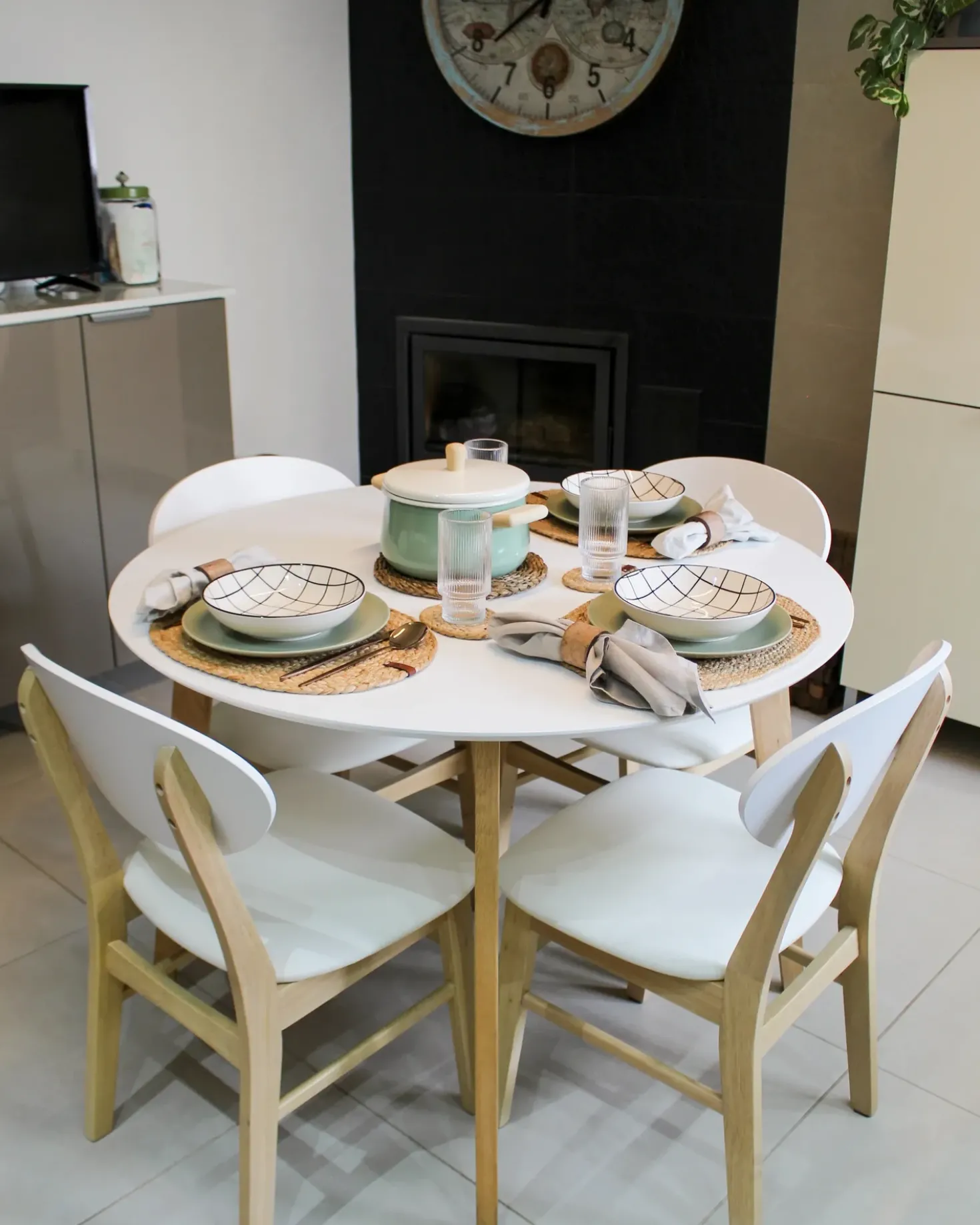 Set di 2 sedie da pranzo AMERY Legno Bianco sporco/Marrone chiaro