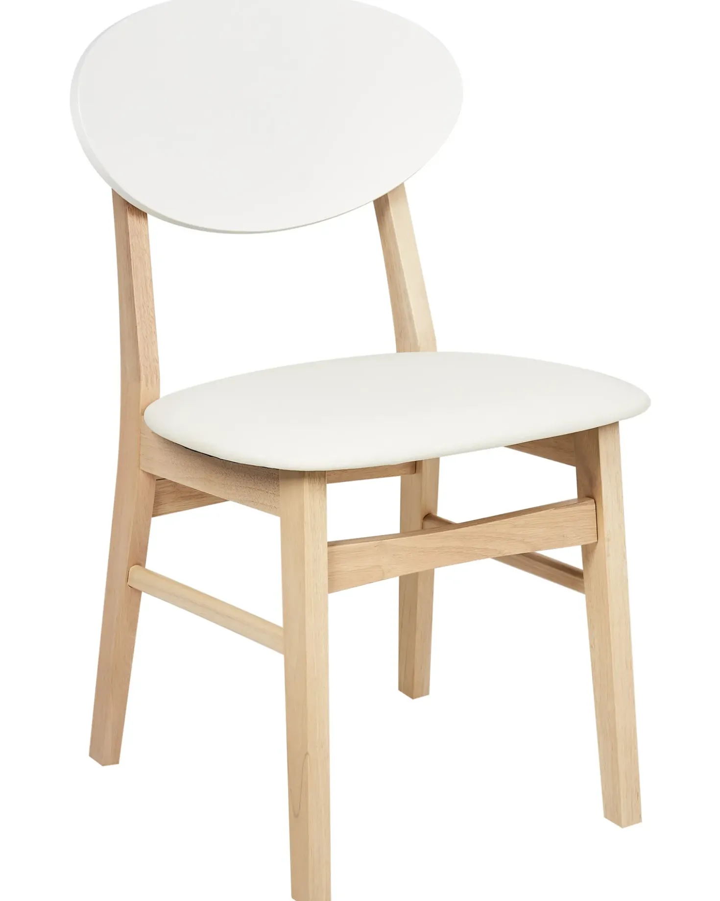 Set di 2 sedie da pranzo AMERY Legno Bianco sporco/Marrone chiaro