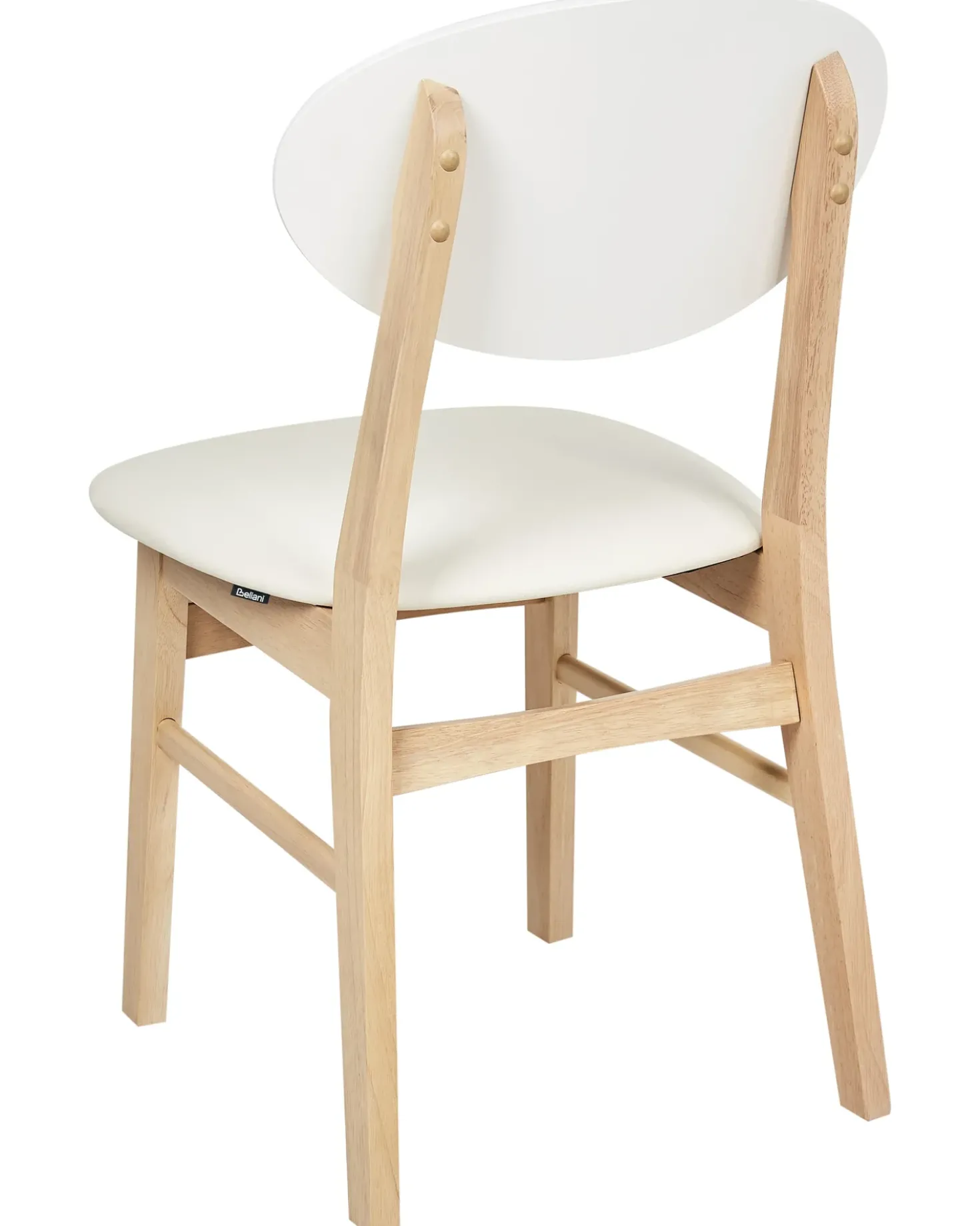 Set di 2 sedie da pranzo AMERY Legno Bianco sporco/Marrone chiaro