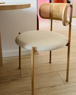 Set di 2 sedie da pranzo ANDOVER Metallo Beige chiaro