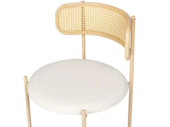 Set di 2 sedie da pranzo ANDOVER Metallo Beige chiaro