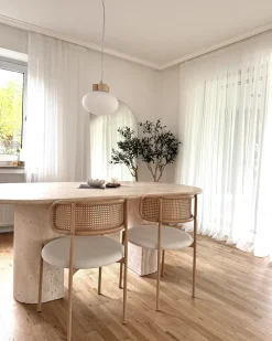 Set di 2 sedie da pranzo ANDOVER Metallo Beige chiaro