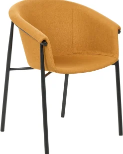 Set di 2 sedie da pranzo AMES Tessuto Arancione