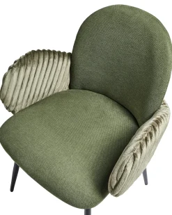 Set di 2 sedie da pranzo AMITY Tessuto Verde