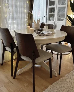 Set di 2 sedie da pranzo ABEE Marrone/Grigio