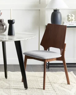 Set di 2 sedie da pranzo ABEE Marrone/Grigio