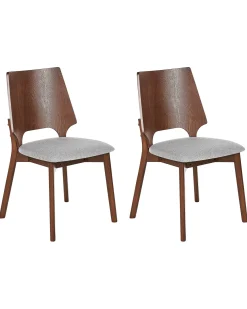 Set di 2 sedie da pranzo ABEE Marrone/Grigio