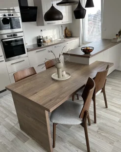 Set di 2 sedie da pranzo ABEE Marrone/Grigio