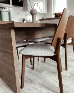 Set di 2 sedie da pranzo ABEE Marrone/Grigio