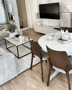Set di 2 sedie da pranzo ABEE Marrone/Grigio