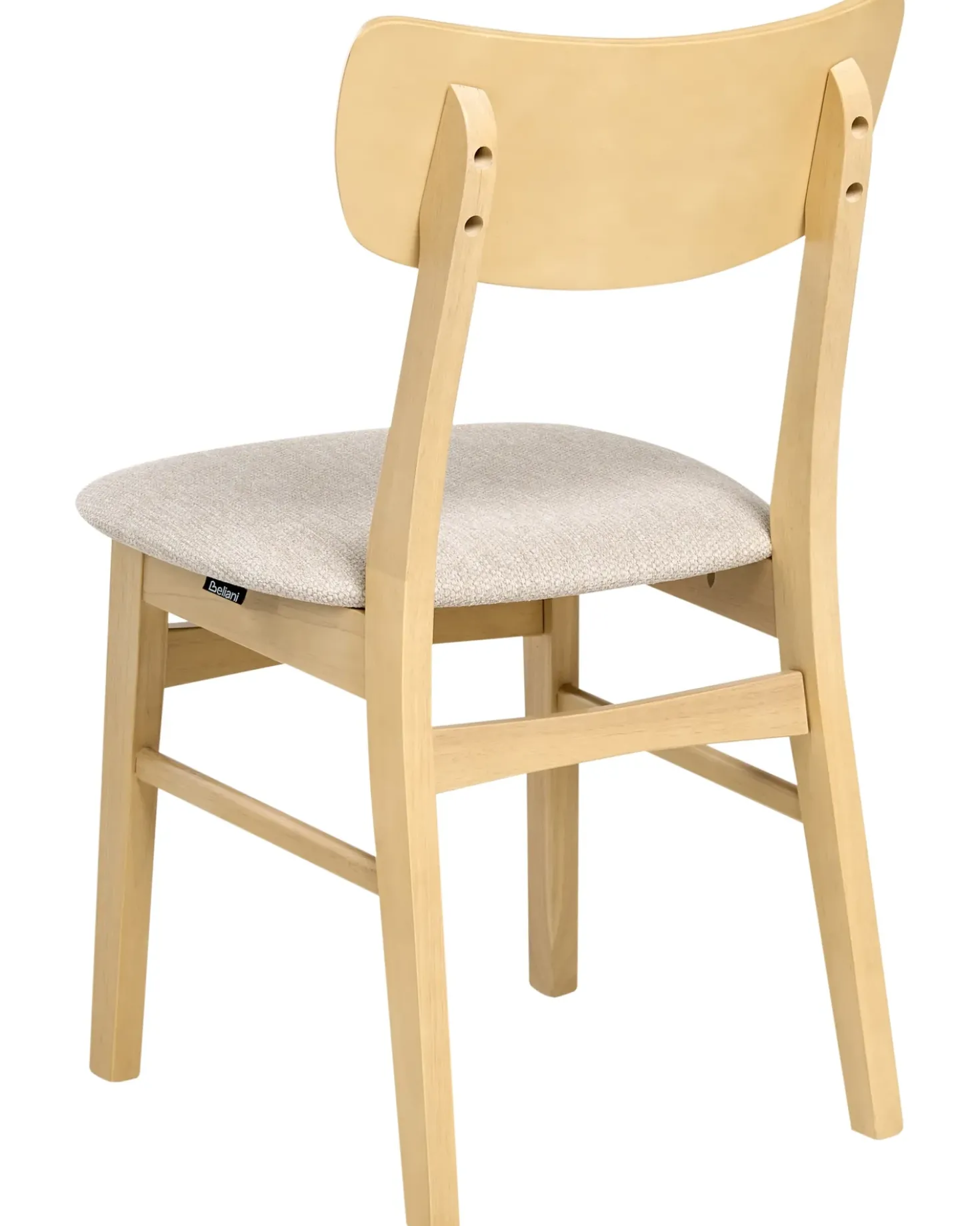 Set di 2 sedie da pranzo ANOKA Legno Marrone chiaro/Beige