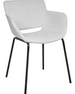 Set di 2 sedie da pranzo AXTEL Tessuto Grigio chiaro