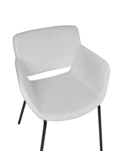 Set di 2 sedie da pranzo AXTEL Tessuto Grigio chiaro