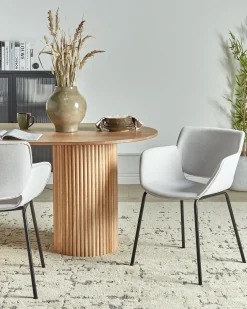 Set di 2 sedie da pranzo AXTEL Tessuto Grigio chiaro