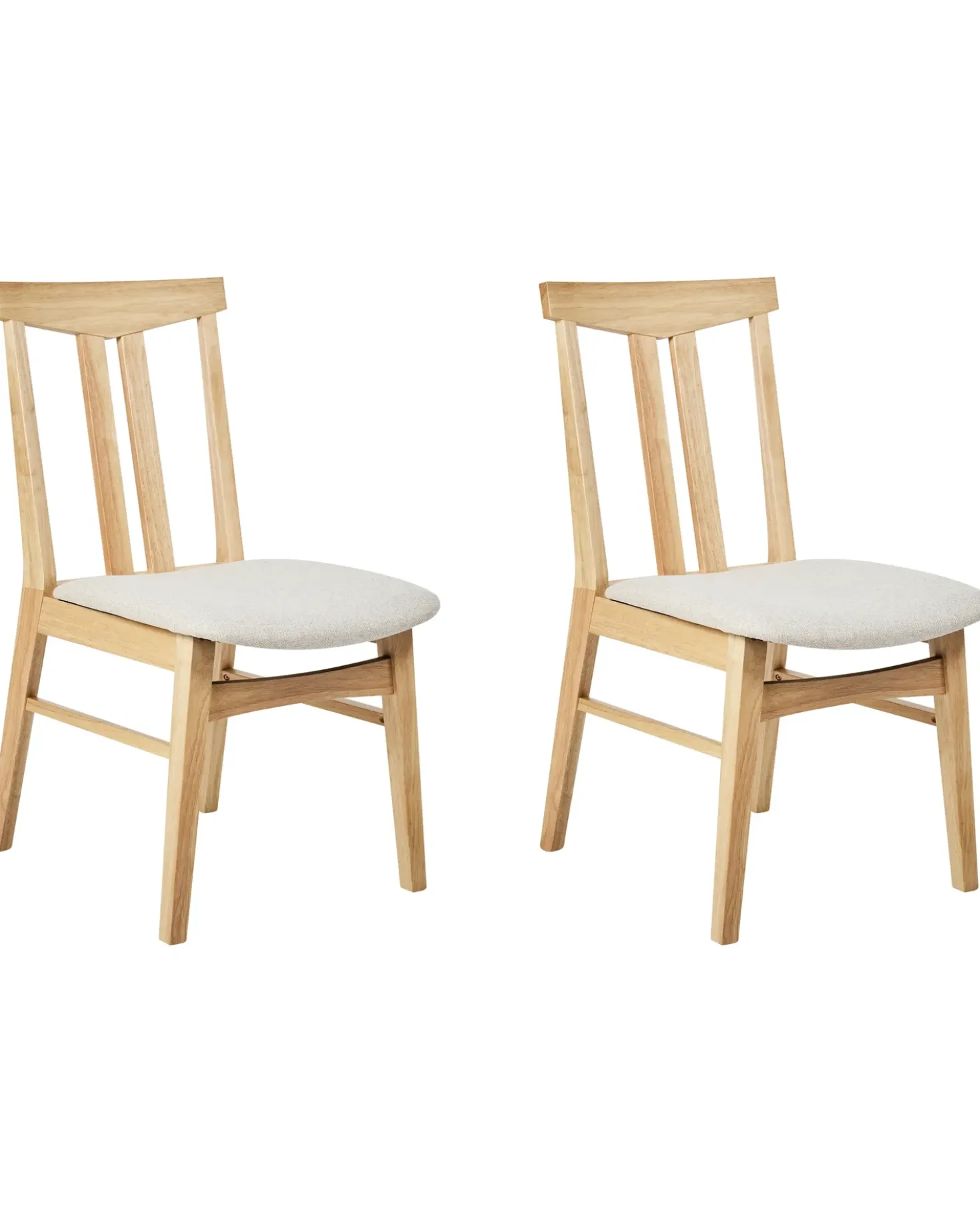 Set di 2 sedie da pranzo AVALON Legno Beige chiaro