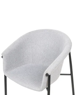 Set di 2 sedie da pranzo AMES Tessuto Grigio chiaro