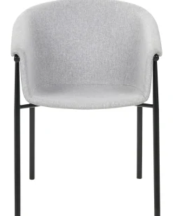 Set di 2 sedie da pranzo AMES Tessuto Grigio chiaro