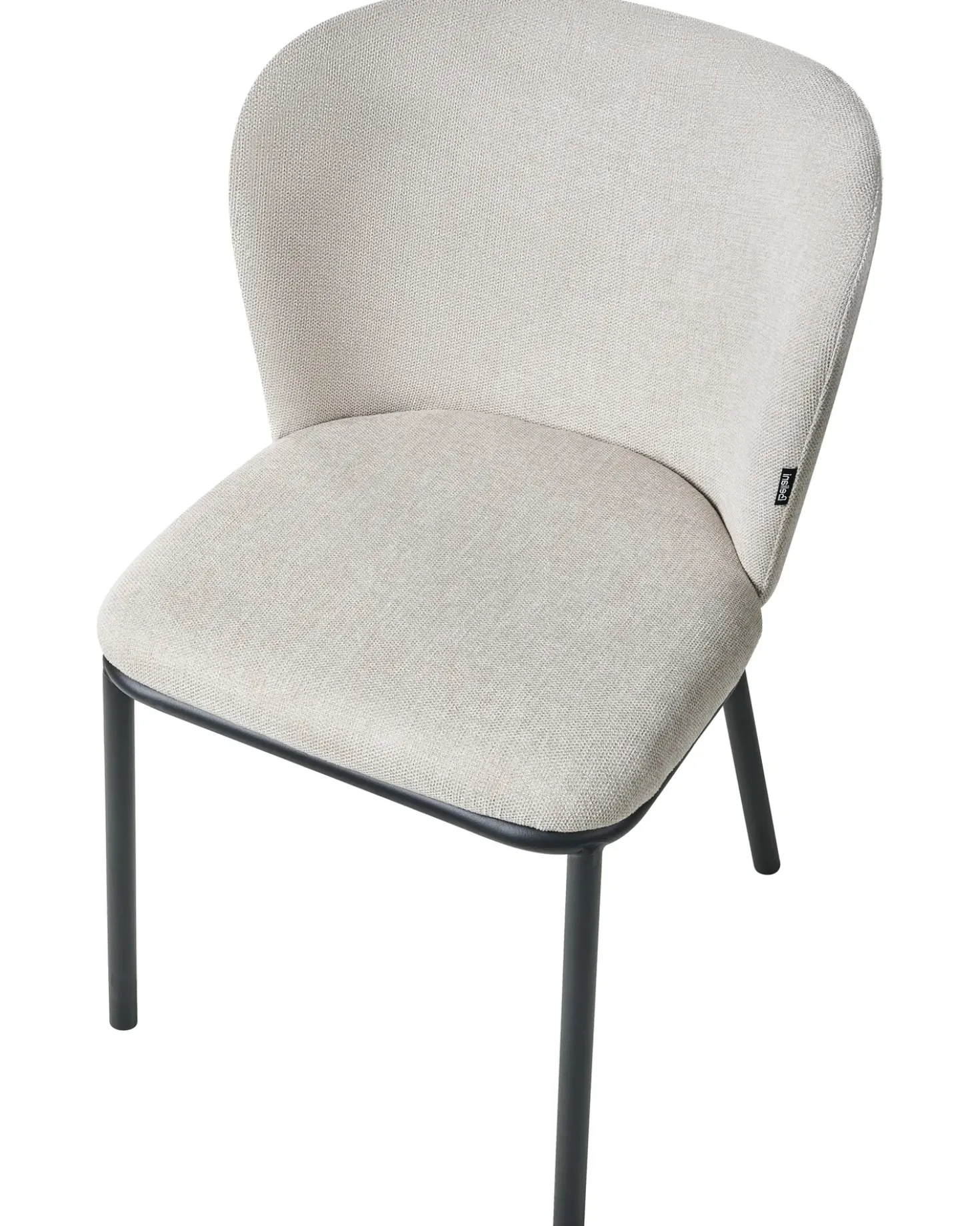 Set di 2 sedie da pranzo ARTESIA Tessuto Beige chiaro