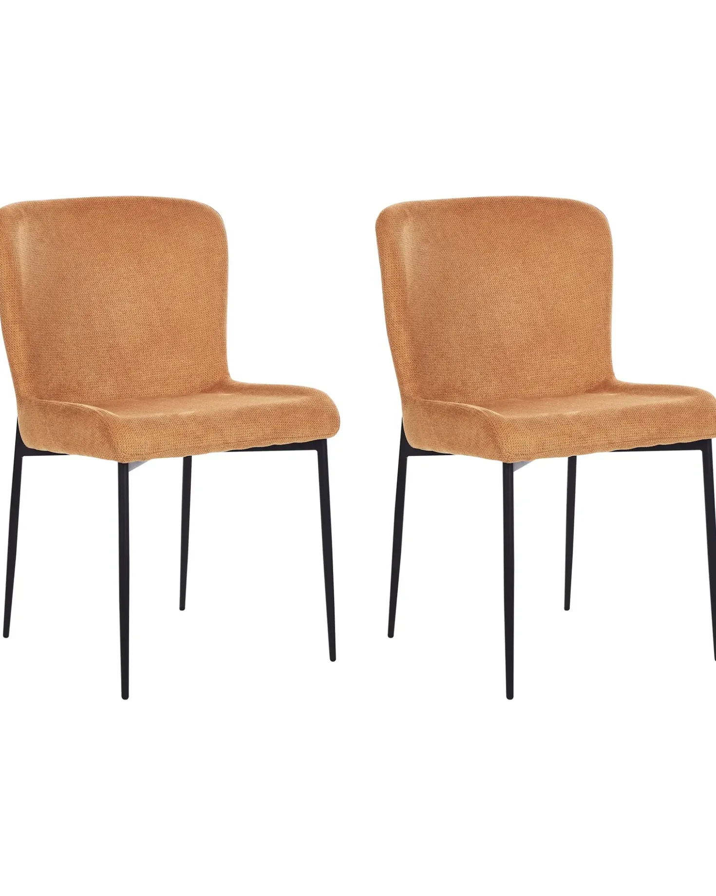 Set di 2 sedie da pranzo ADA Tessuto Arancione