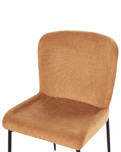 Set di 2 sedie da pranzo ADA Tessuto Arancione