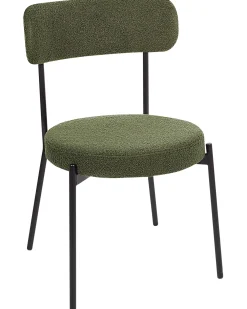 Set di 2 sedie da pranzo ALLISON Bouclé Verde scuro