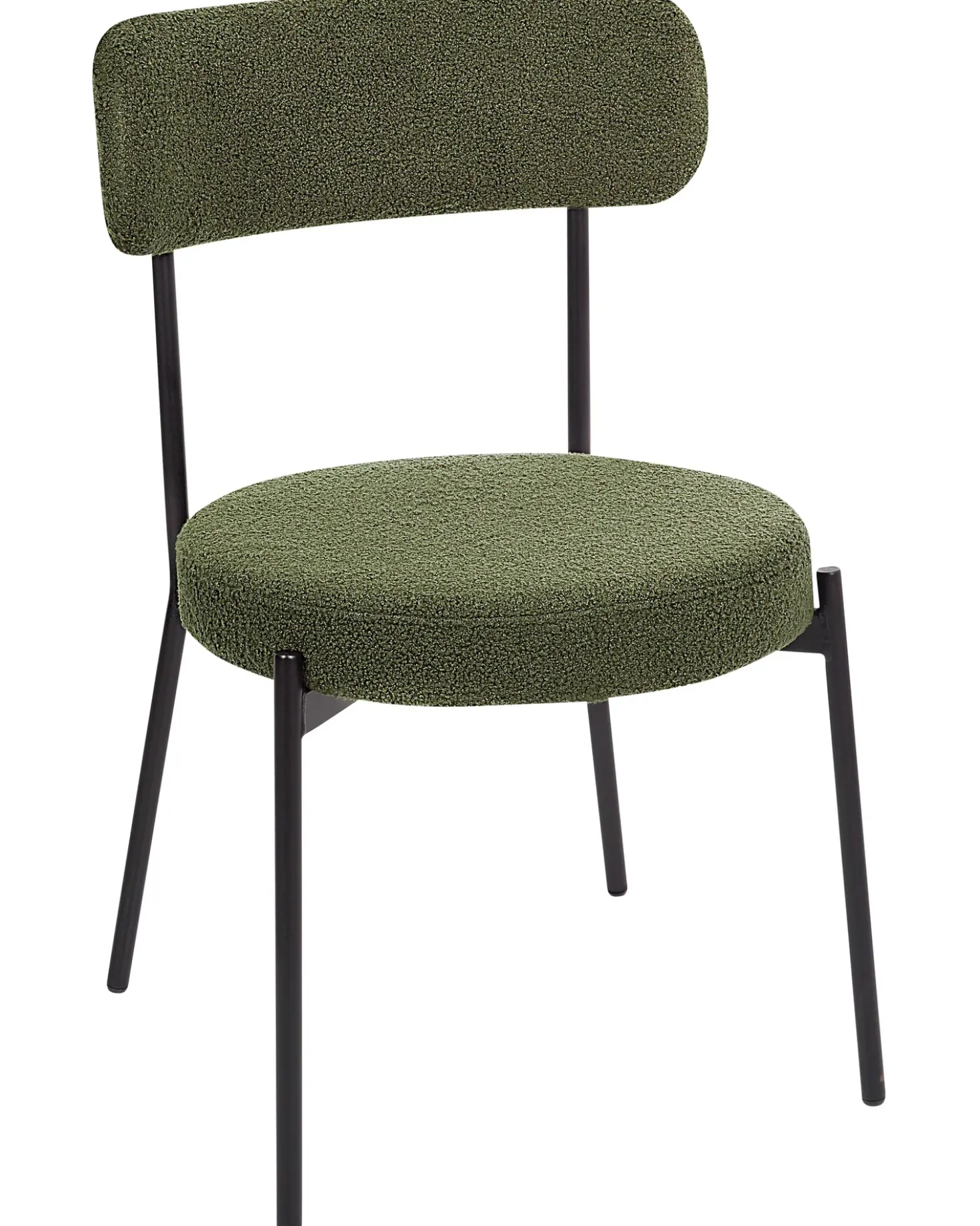 Set di 2 sedie da pranzo ALLISON Bouclé Verde scuro