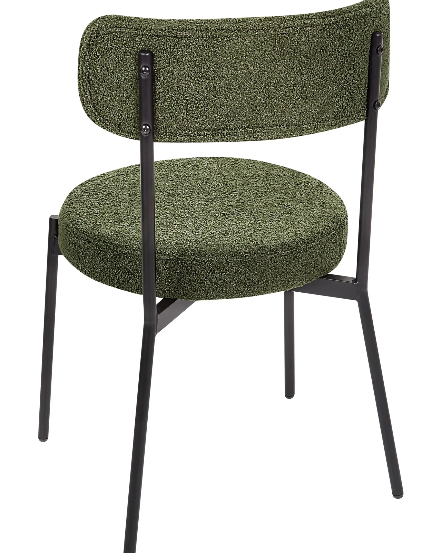 Set di 2 sedie da pranzo ALLISON Bouclé Verde scuro