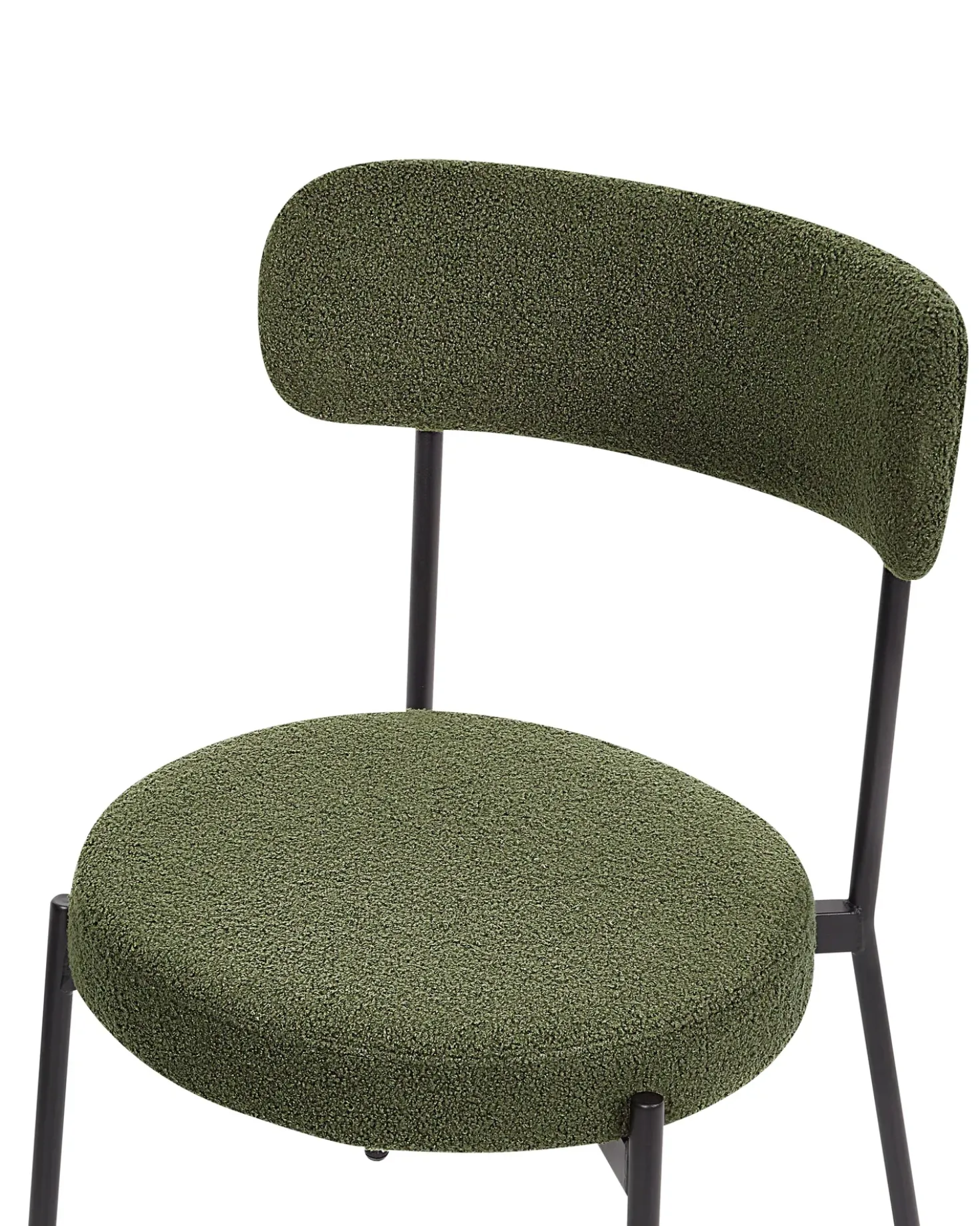 Set di 2 sedie da pranzo ALLISON Bouclé Verde scuro