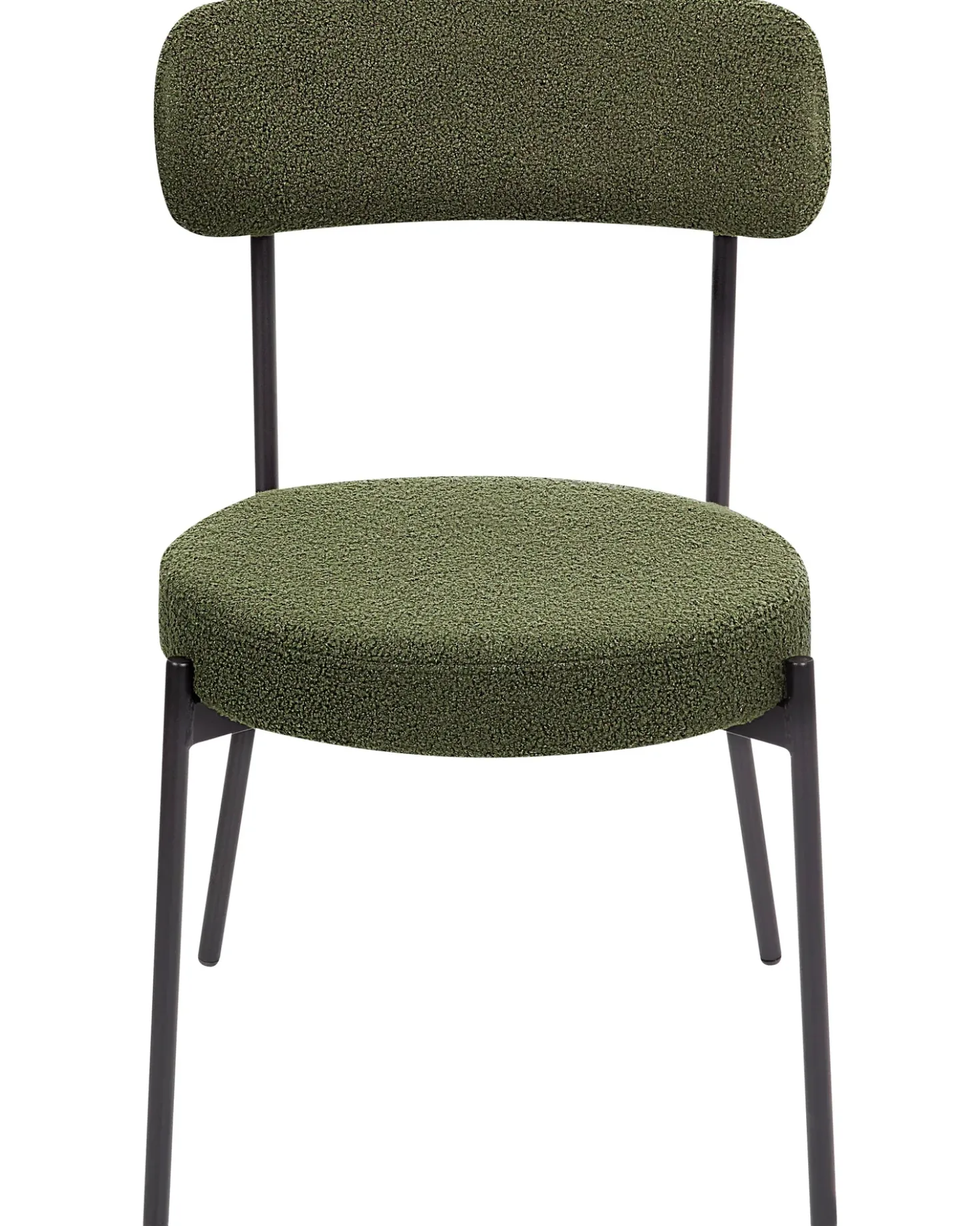 Set di 2 sedie da pranzo ALLISON Bouclé Verde scuro