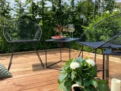 Set di 2 sedie da pranzo AURORA Metallo Nero