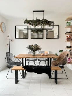 Set di 2 sedie da pranzo AURORA Metallo Nero