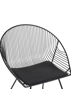 Set di 2 sedie da pranzo AURORA Metallo Nero