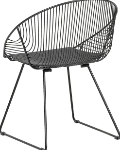 Set di 2 sedie da pranzo AURORA Metallo Nero