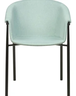 Set di 2 sedie da pranzo AMES Tessuto Verde menta