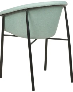 Set di 2 sedie da pranzo AMES Tessuto Verde menta