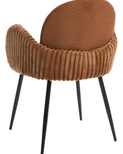Set di 2 sedie da pranzo AMITY Tessuto Marrone