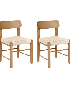 Set di 2 sedie da pranzo ALLOS Legno Marrone