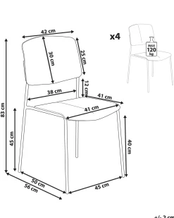 Set di 4 sedie da pranzo ASTORIA Nero