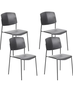 Set di 4 sedie da pranzo ASTORIA Nero