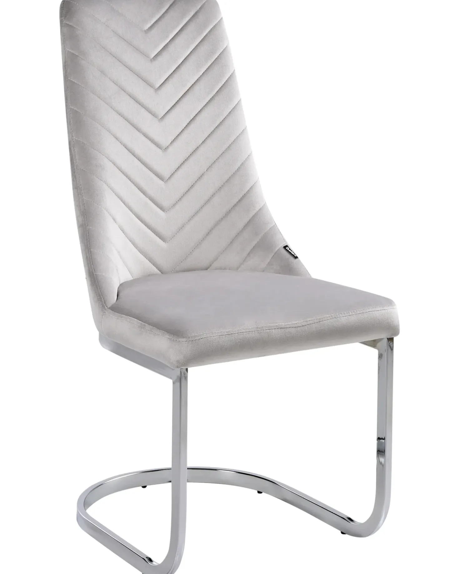 Set di 2 sedie da pranzo ALTOONA Velluto Grigio