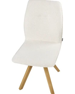 Set di 2 sedie da pranzo ALKALI Bouclé Bianco sporco