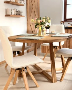 Set di 2 sedie da pranzo ALKALI Bouclé Bianco sporco