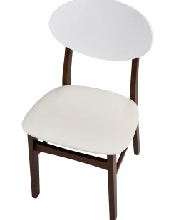 Set di 2 sedie da pranzo AMERY Legno Bianco sporco/Marrone