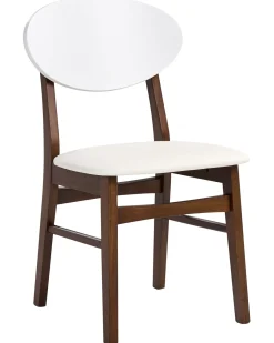 Set di 2 sedie da pranzo AMERY Legno Bianco sporco/Marrone