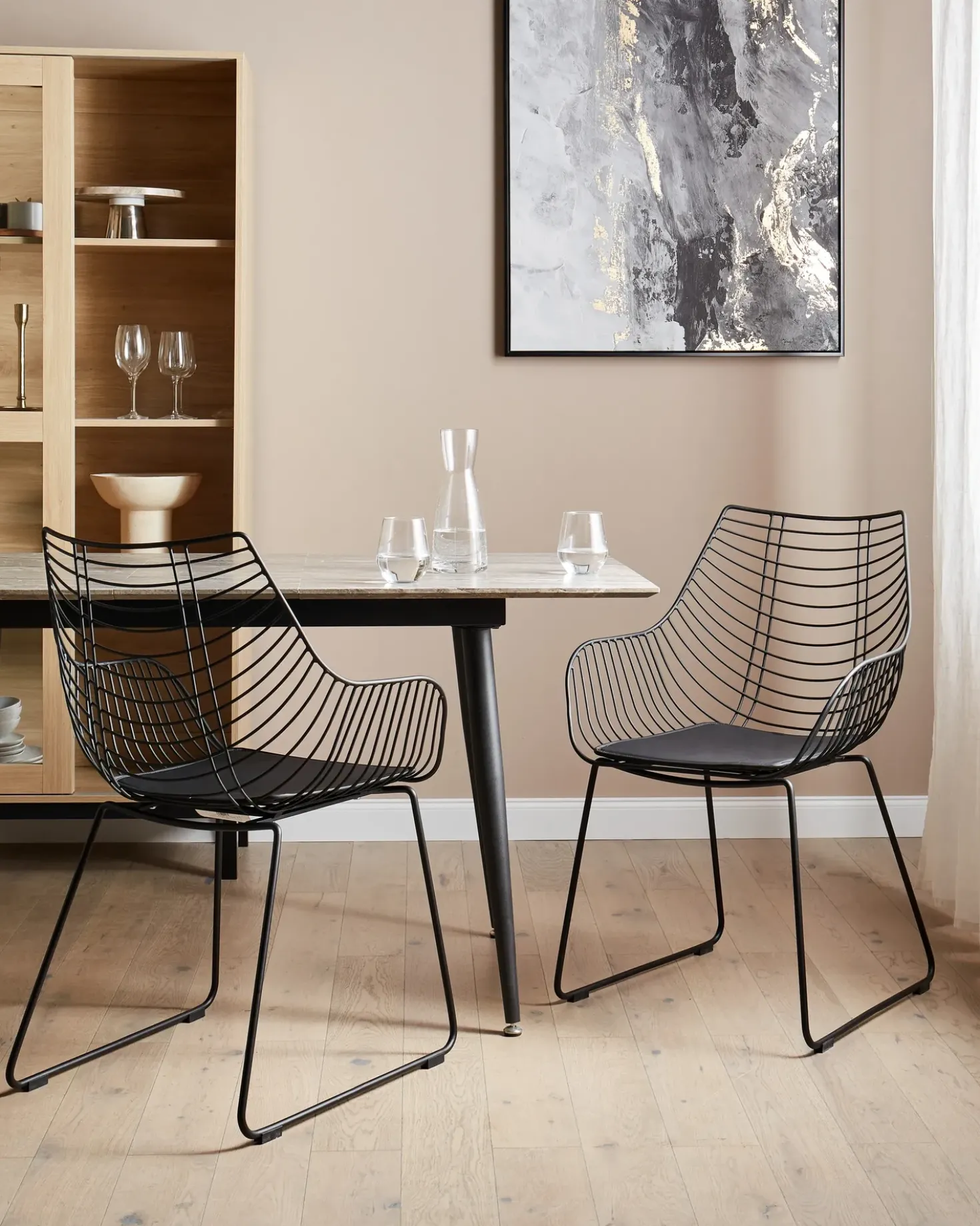 Set di 2 sedie da pranzo ANNAPOLIS Metallo Nero