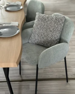 Set di 2 sedie da pranzo ALBEE Tessuto Verde menta
