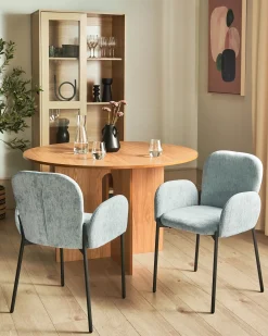 Set di 2 sedie da pranzo ALBEE Tessuto Verde menta